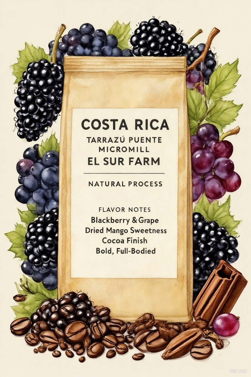 Costa Rica Tarrazú Puente Micromill El Sur Farm Catuai Natural