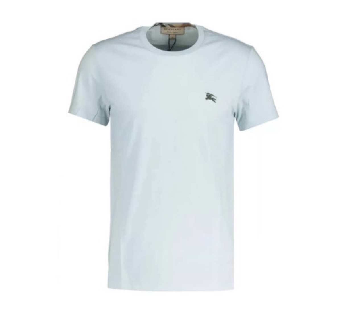 Burberry 經典車花logo tee 粉藍色tee xs