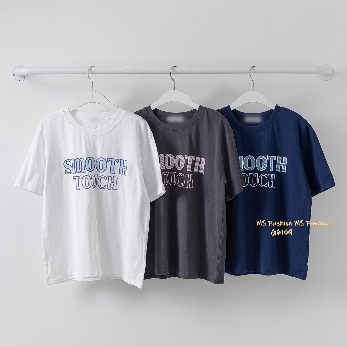 G6169 韓國🇰🇷拼色條紋字母top