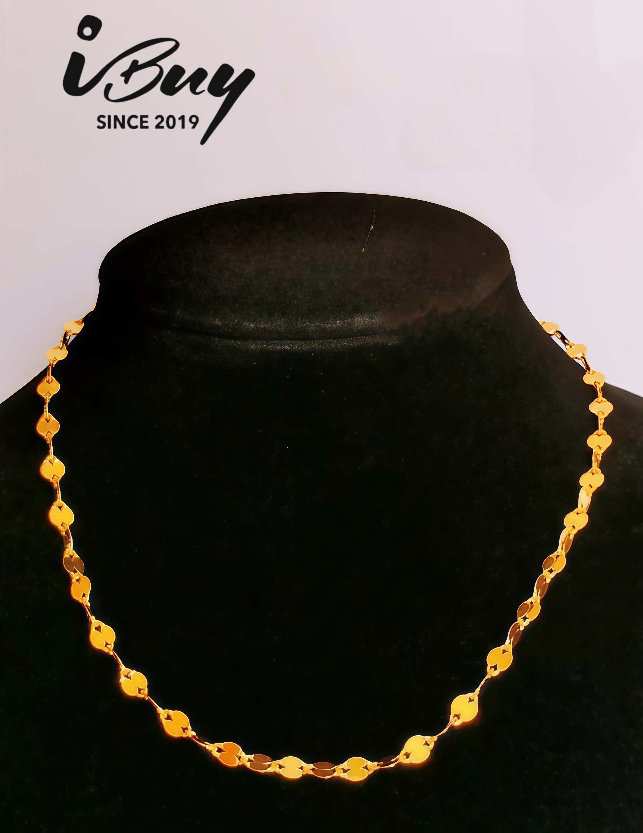 916 GOLD MIRROR NECKLACE (025) 916 金 镜子项链（025）