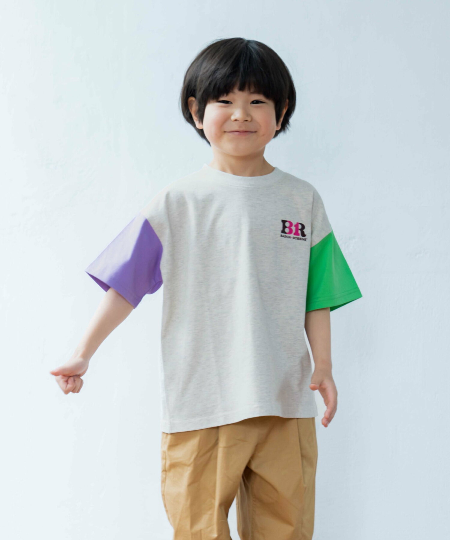 🆕【⭐訂購⭐】🇯🇵日本直送 🌀Baking Baskin-Robbins系列 復古手繪風 拼色袖 短袖 tee［2款選］🌀 [ELHA-0033][260908]