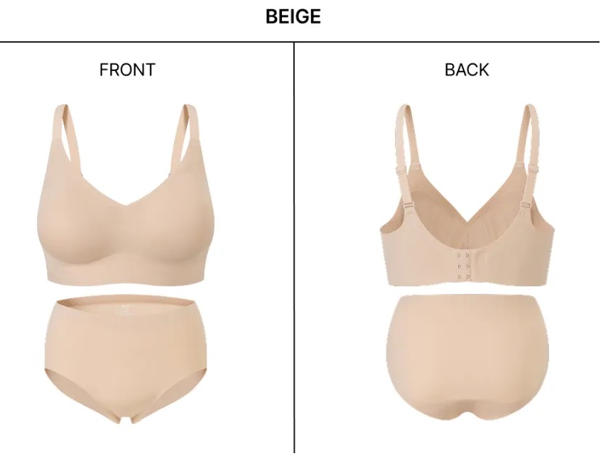 韓國 VERISH Cool Fit Bra Volume Fit Max & Panty Set 涼爽胸圍豐滿剪裁套裝