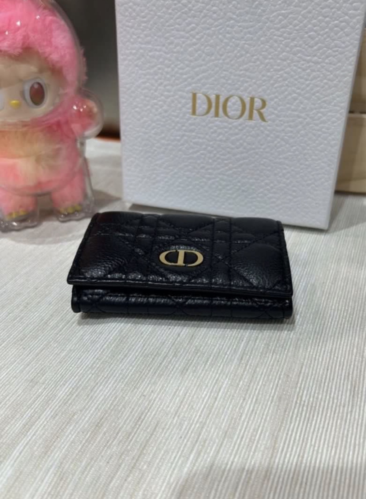 全新 Dior Caro Glycine Wallet Black Supple Cannage Calfskin 100%Authentic, 全新Brand New ✅Dust bag✅Box
