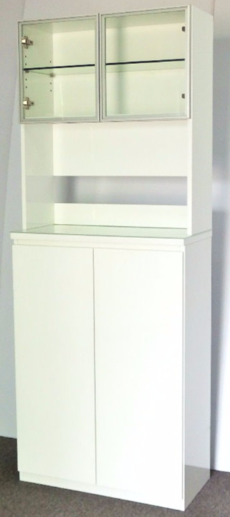 HH-2800-231/亮光白色玻璃面多用柜 760x380x1100mm