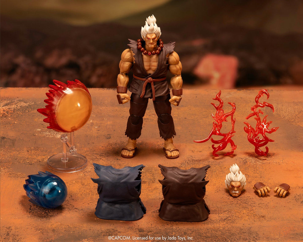 Jada Toys Ultra Street Fighter II Akuma 1/12 Scale Action Figure Deluxe Player 2 Exclusive