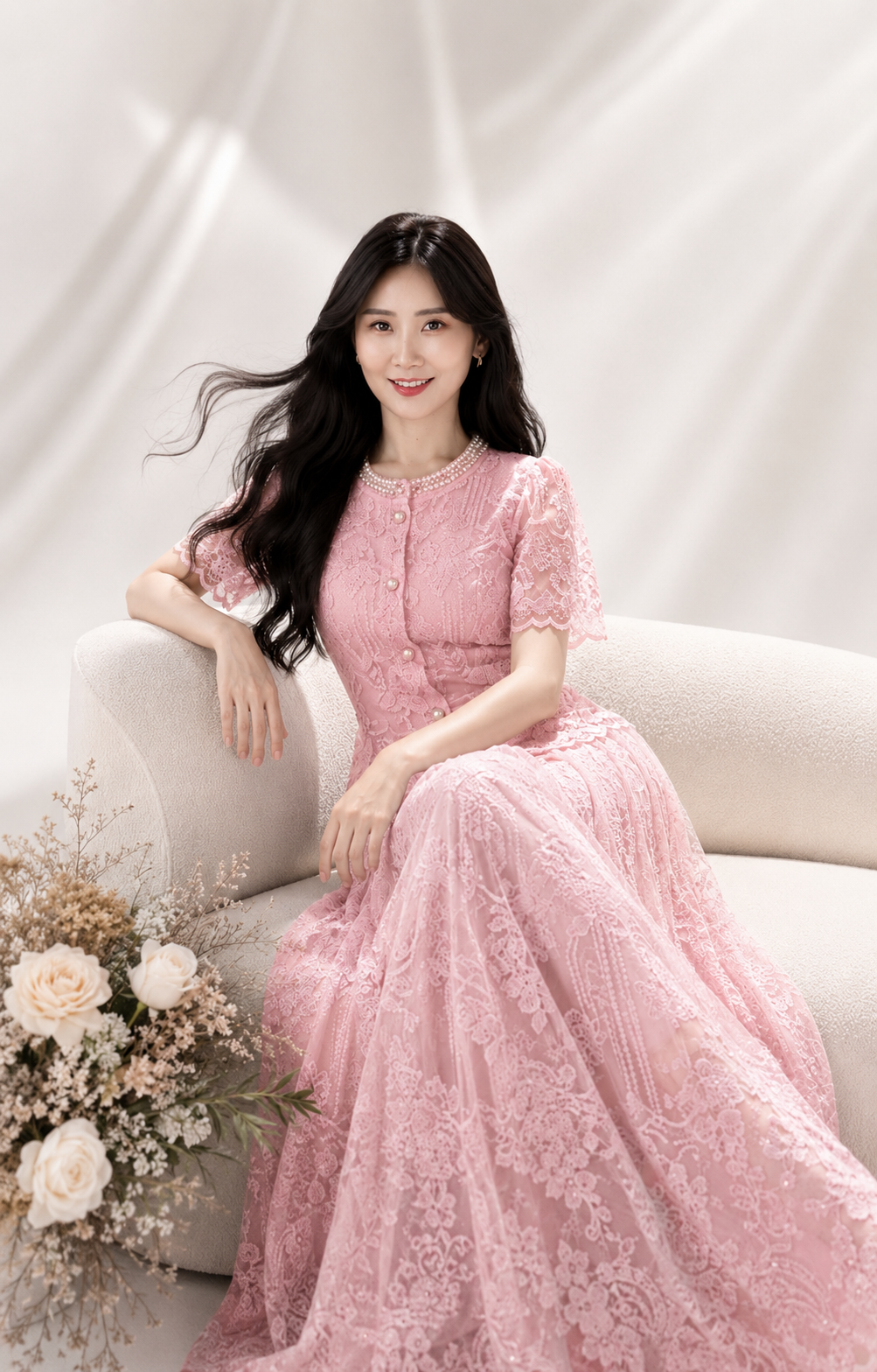 5126 Valentina Pearl with 2 Colour Lacey Set Wear