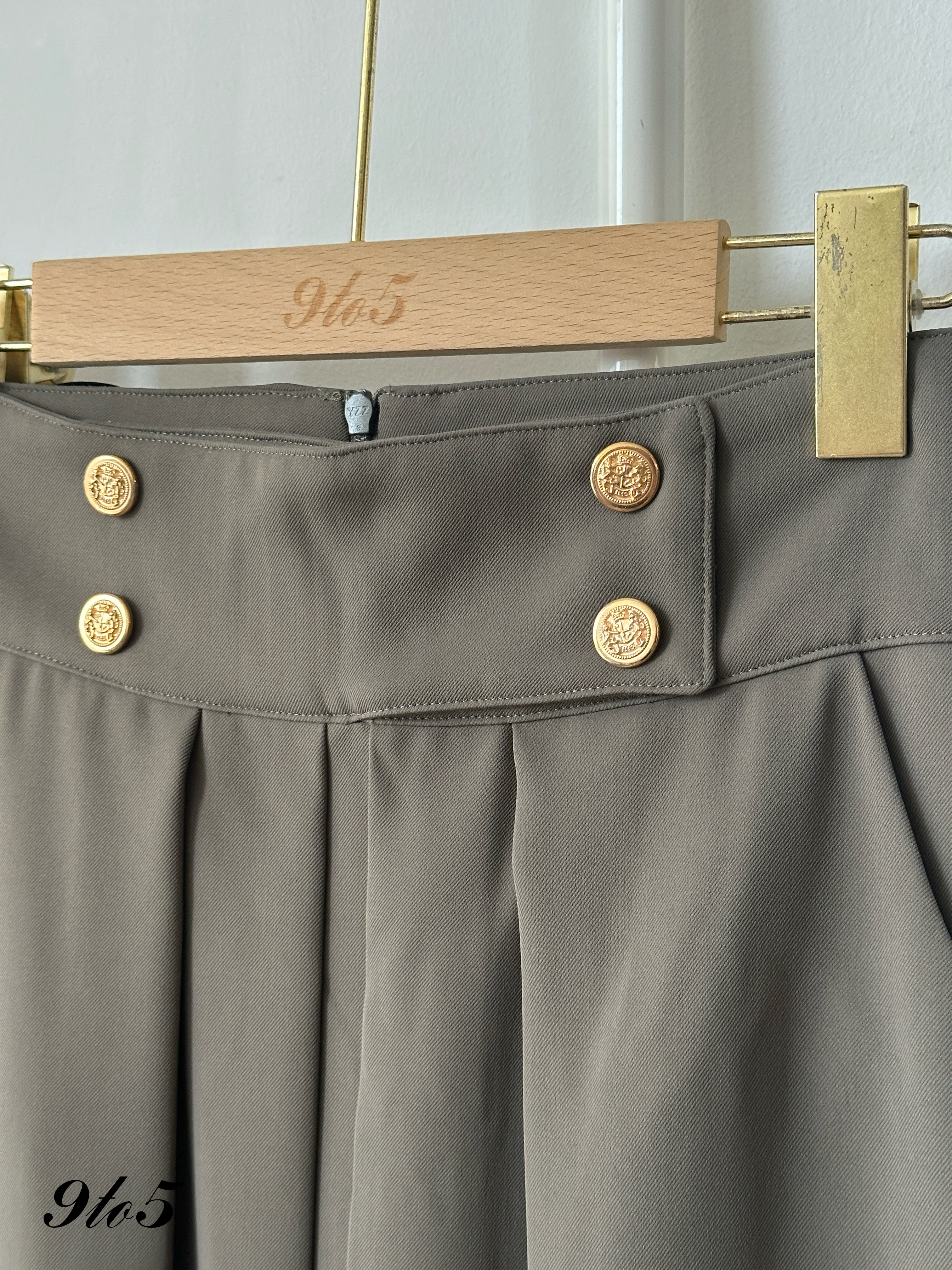 S1982 High Waisted Long Skirt - Black & Grey