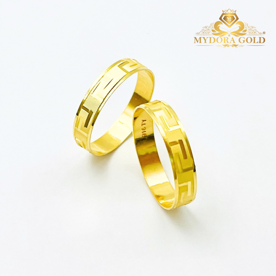 MYDORA Cincin Belah Rotan Greek Key l EMAS916/22K