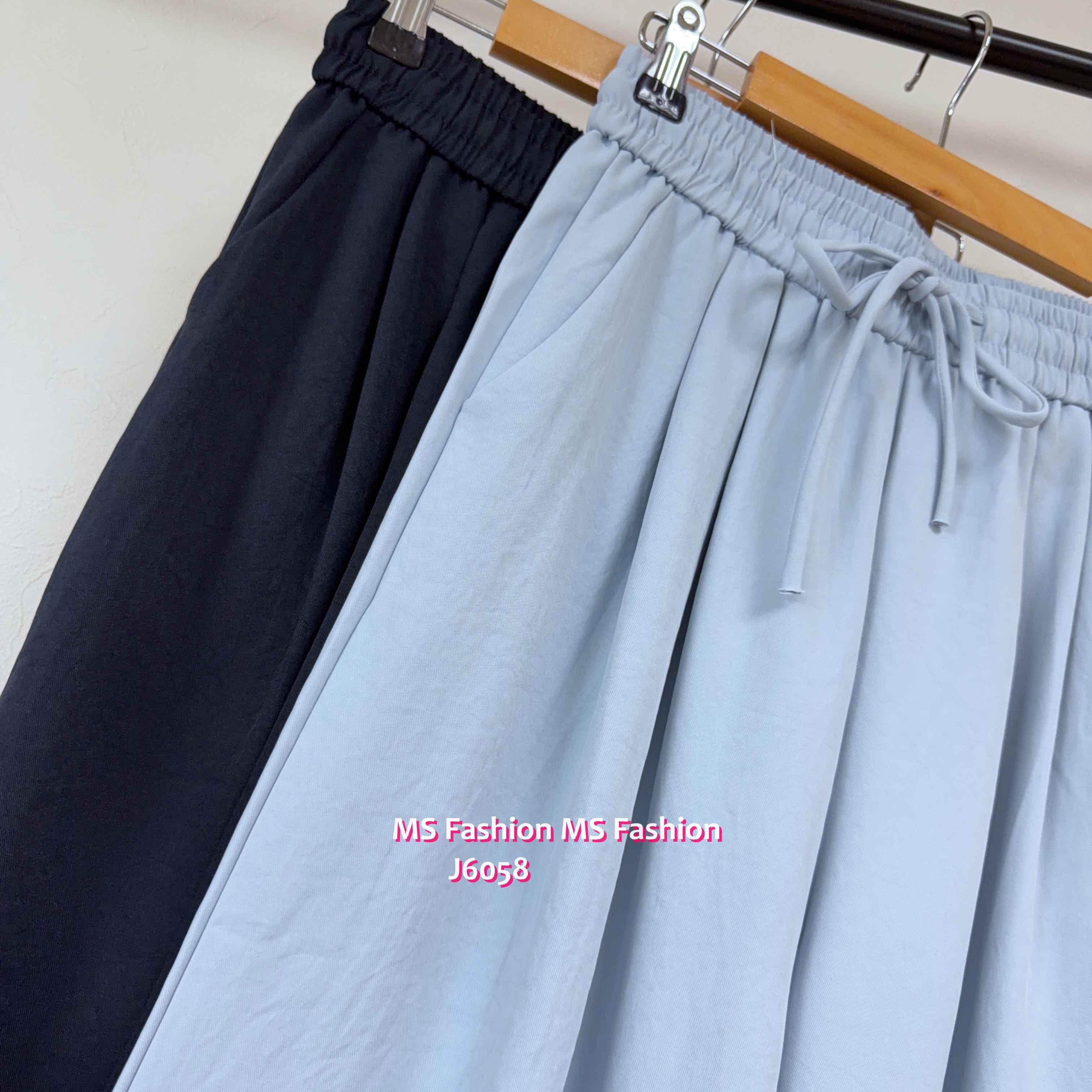 J6058 靚色闊筒褲