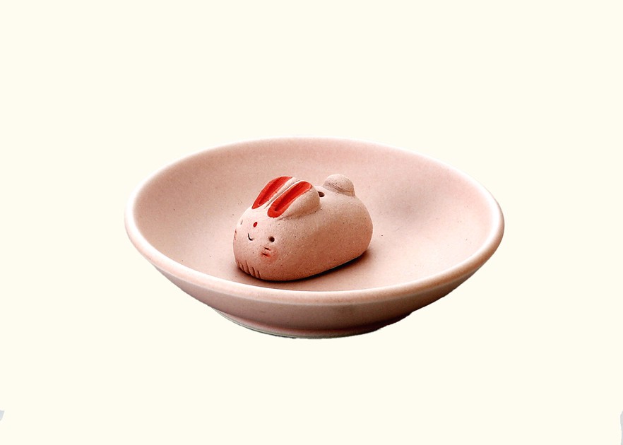 粉色兔子線香座