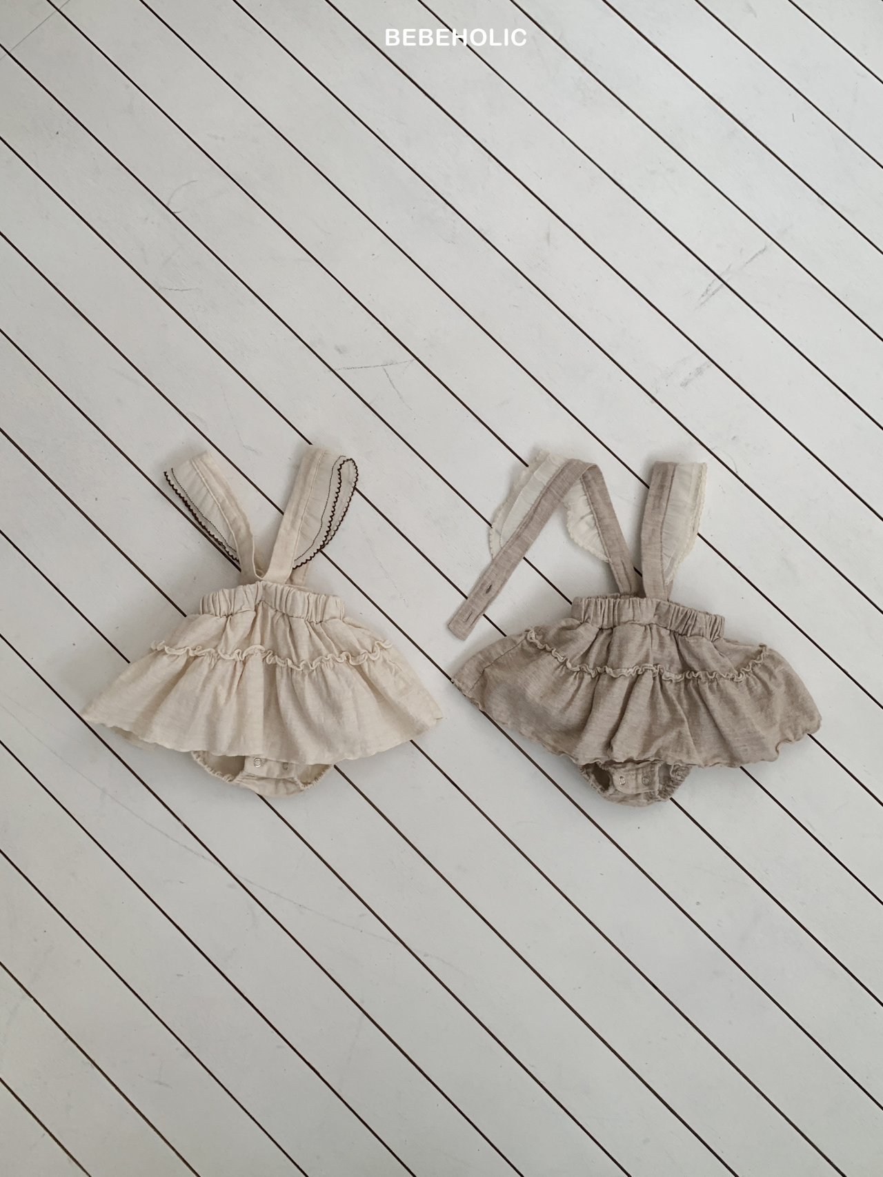 🌸預訂 韓國直送🌸🇰🇷BEBEHOLIC兩色花邊吊帶裙擺燈籠褲