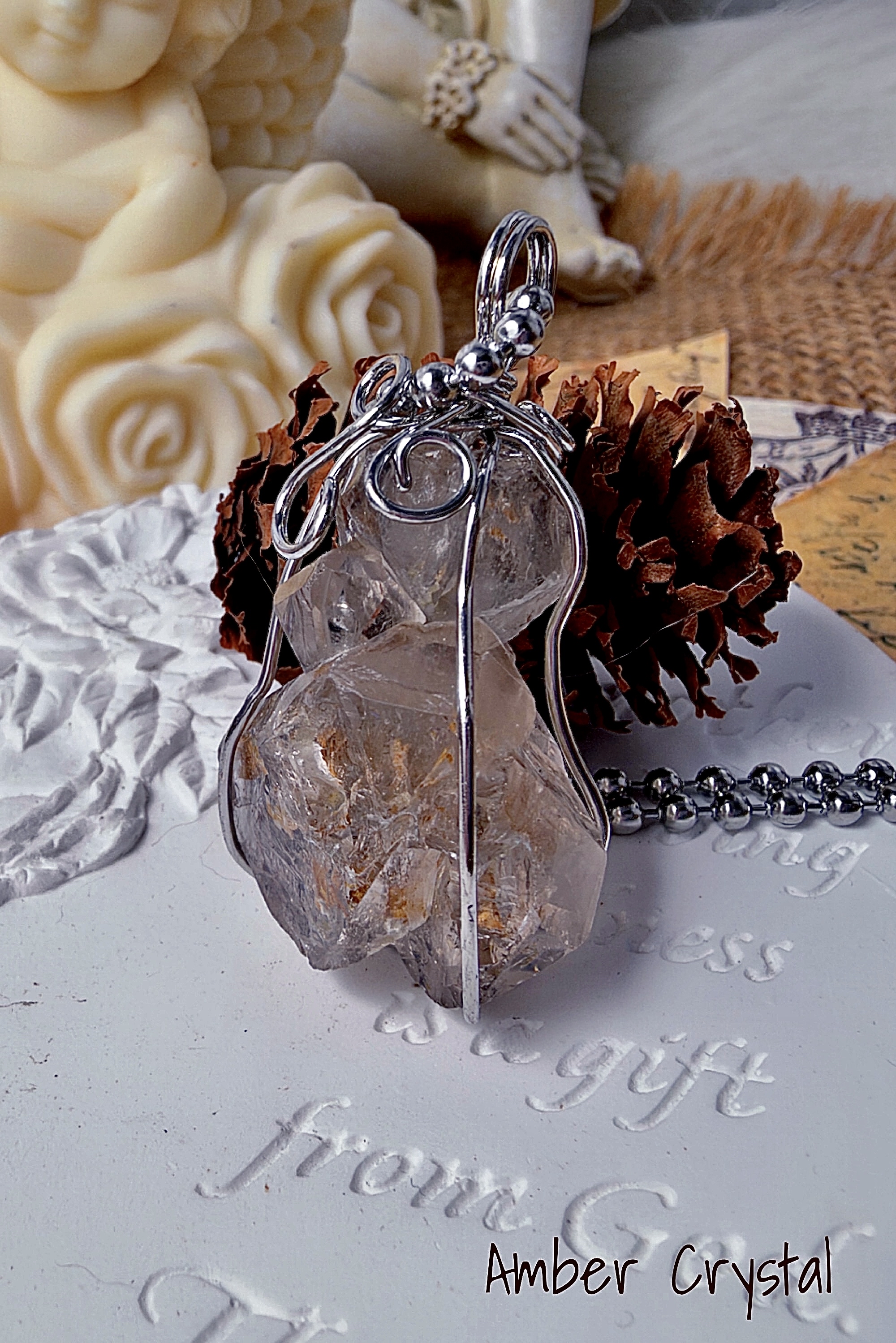 頂級紅黃骸骨靈鑽 Herkimer Diamond ハーキマーダイヤモンド
