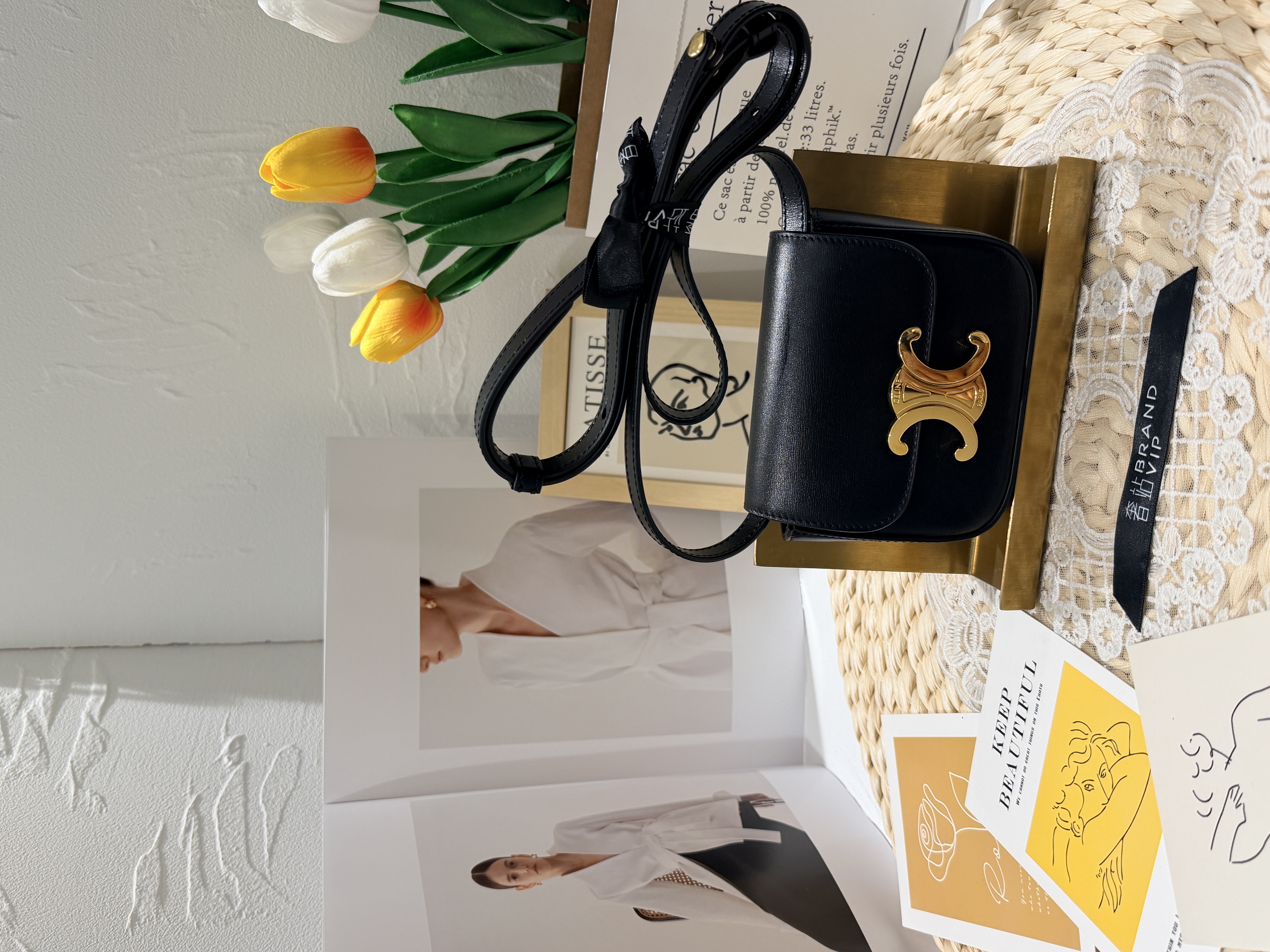 Celine Triomphe mini 牛皮手袋