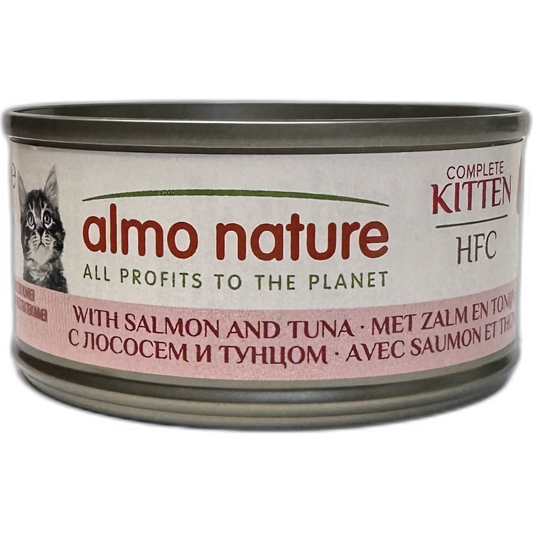 Almo Nature HFC KITTEN Complete 三文魚+吞拿魚 幼貓罐頭 70gx24