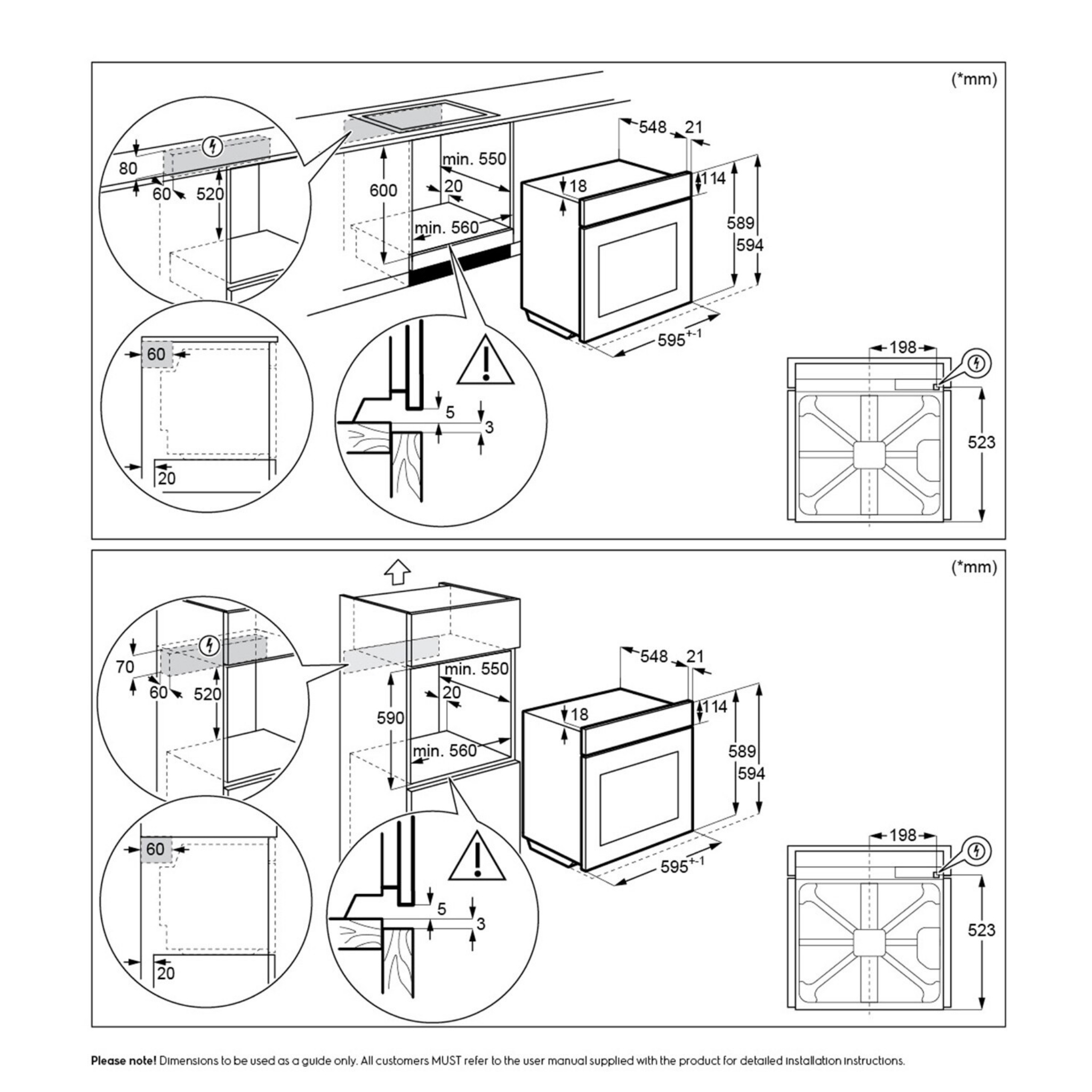 Electrolux 60cm UltimateTaste 700 Pyrolytic Built-in Oven (KOCBP21XA)