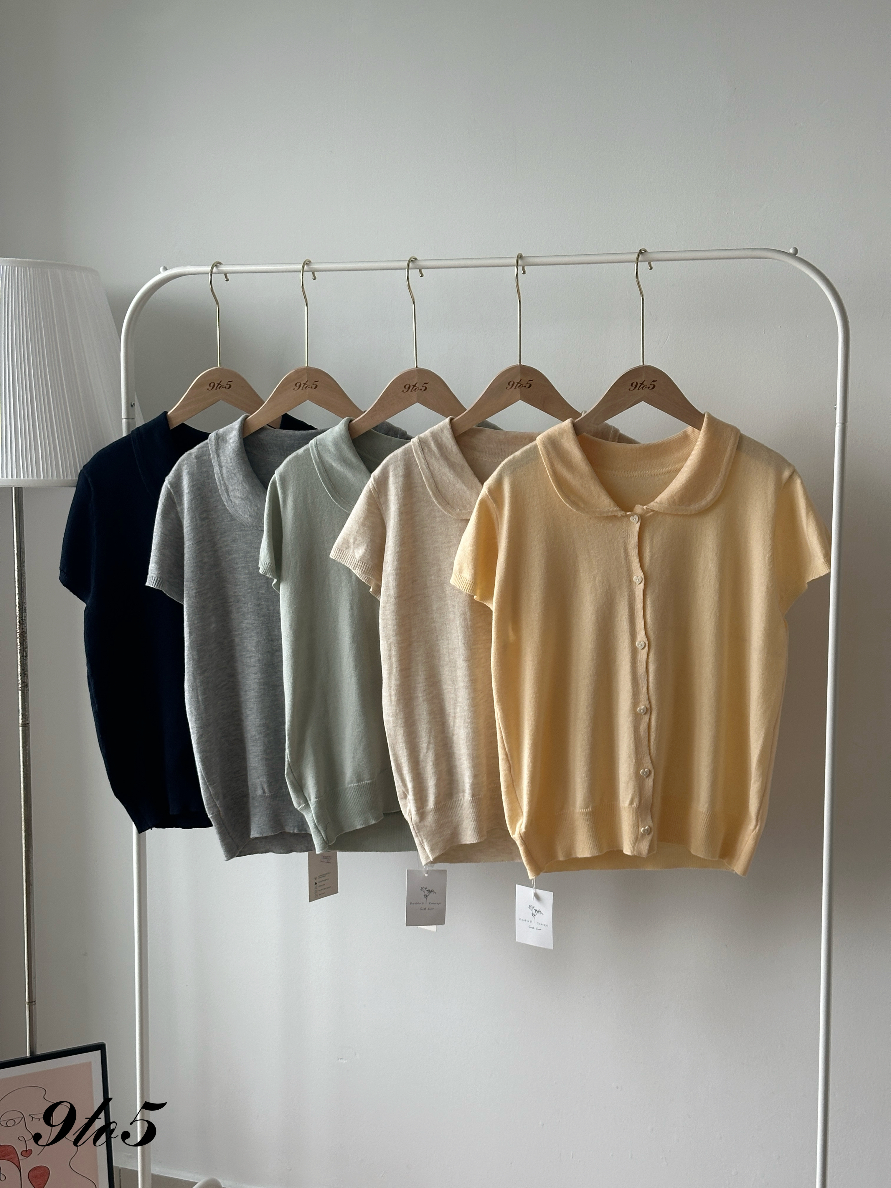 T4404 Peter Pan Collar Knit Top - 5 Colors 
