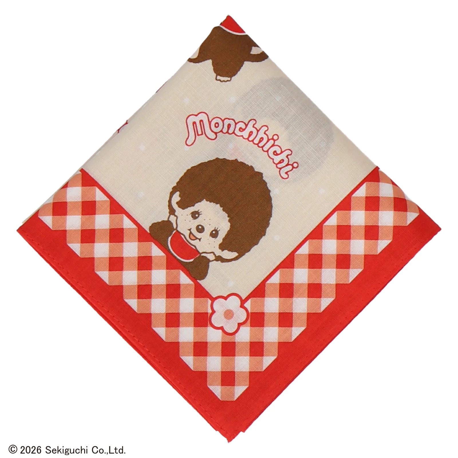 🎀【預訂】Monchhichi-kun & Monchhichi-chan 印花手帕 R
