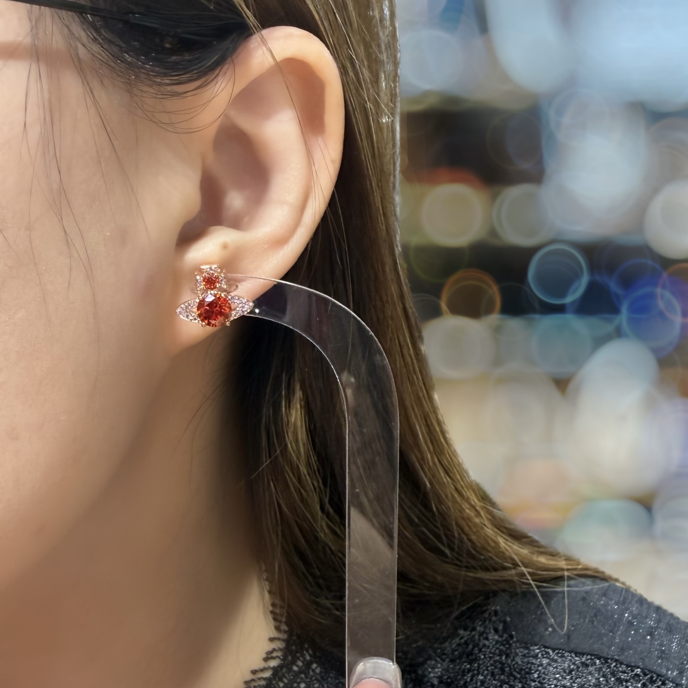VW Lsmene earrings red/rg
