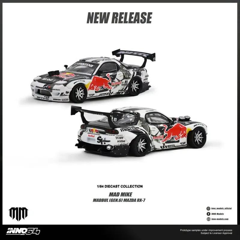 (預訂 Pre Order) INNO64  ( IN64-RX7MM-02 ) 1/64 MAZDA RX-7 MAD MIKE "MADBUL Gen6"