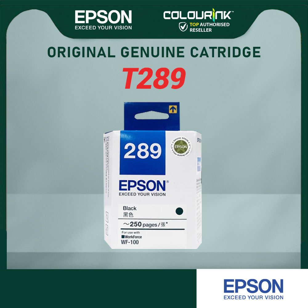 Epson T289 Black, T290 Colour, Pigment Ink Cartridge, T295 Maintaince Box For WF-100