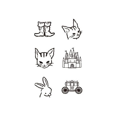 現貨｜穿靴子的貓 日版 MONOGATARI Stamp 6連印章 套裝 (226627) 