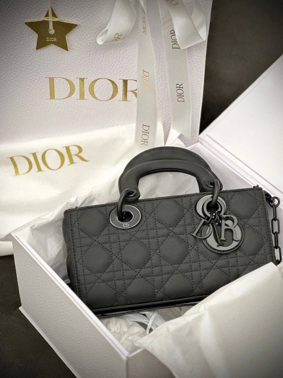 小号LADY D-JOY 手袋黑色横款磨砂戴妃包小号😎🖤 独家手机版本实物实拍 上身实拍 尺寸:22x12x6厘米(长x高x宽)