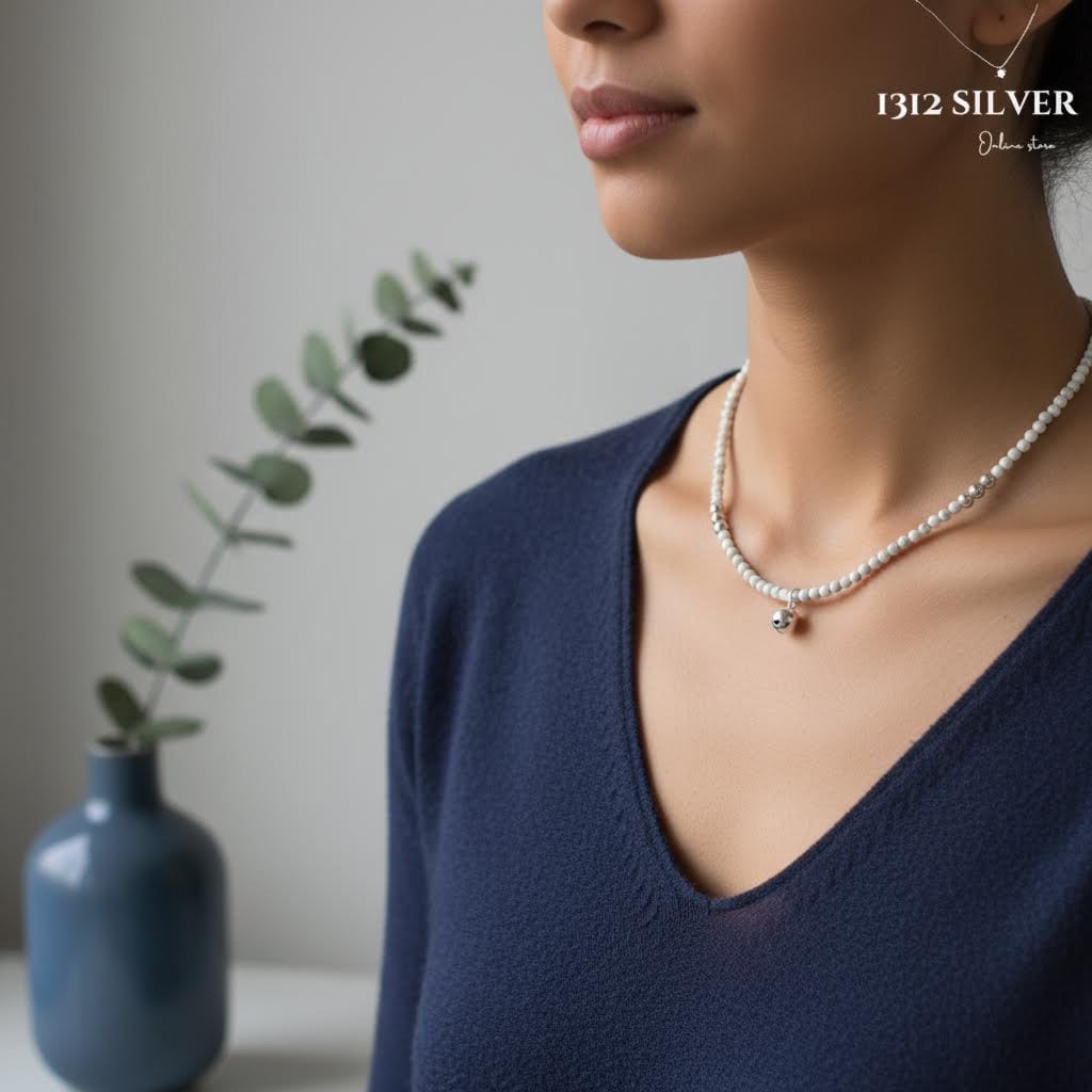 S925 -*MN0014* White Turquoise Necklace