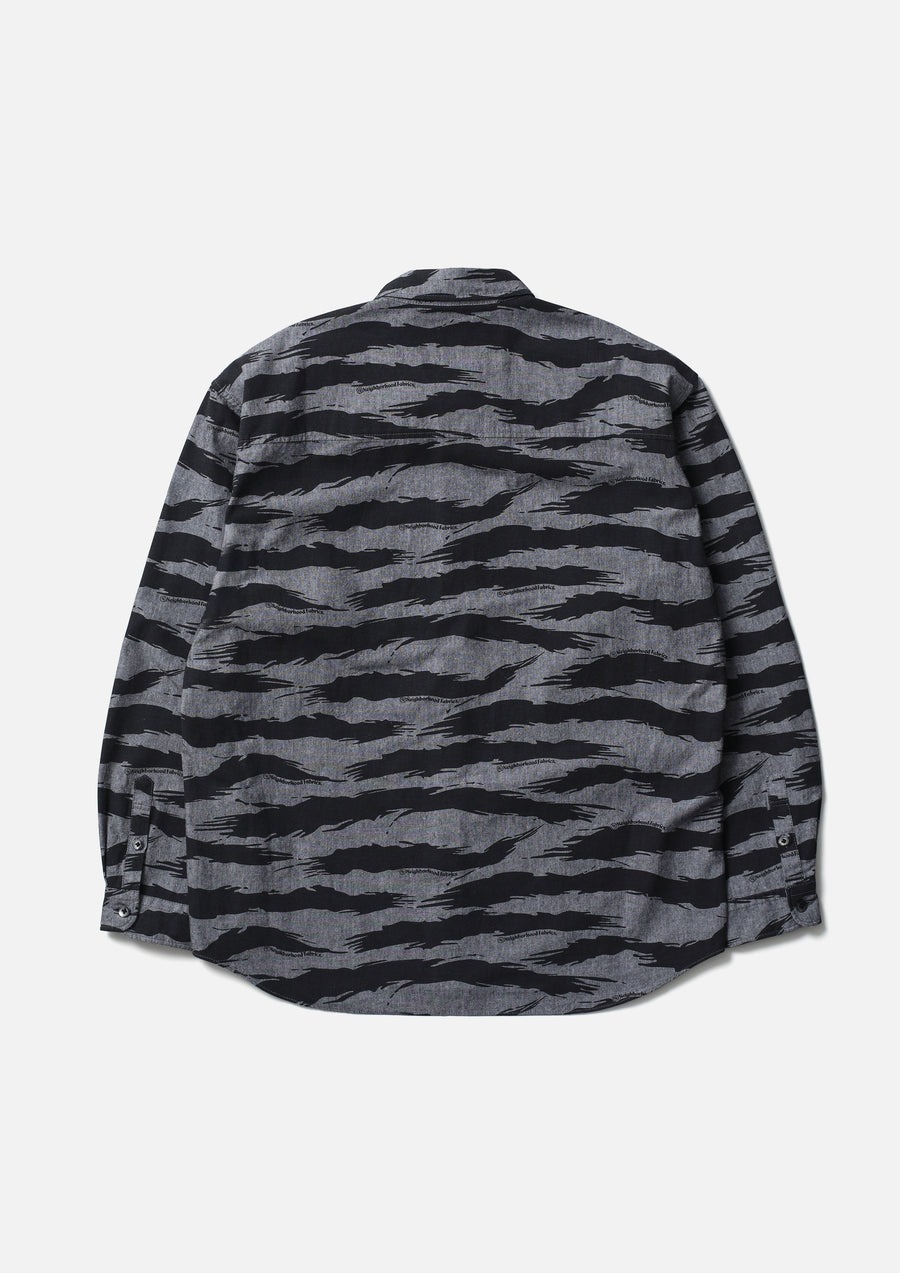 NEIGHBORHOOD CAMO PATTERN CHAMBRAY SHIRT LS