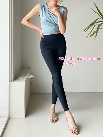 J6100 靚色粗橡筋leggings
