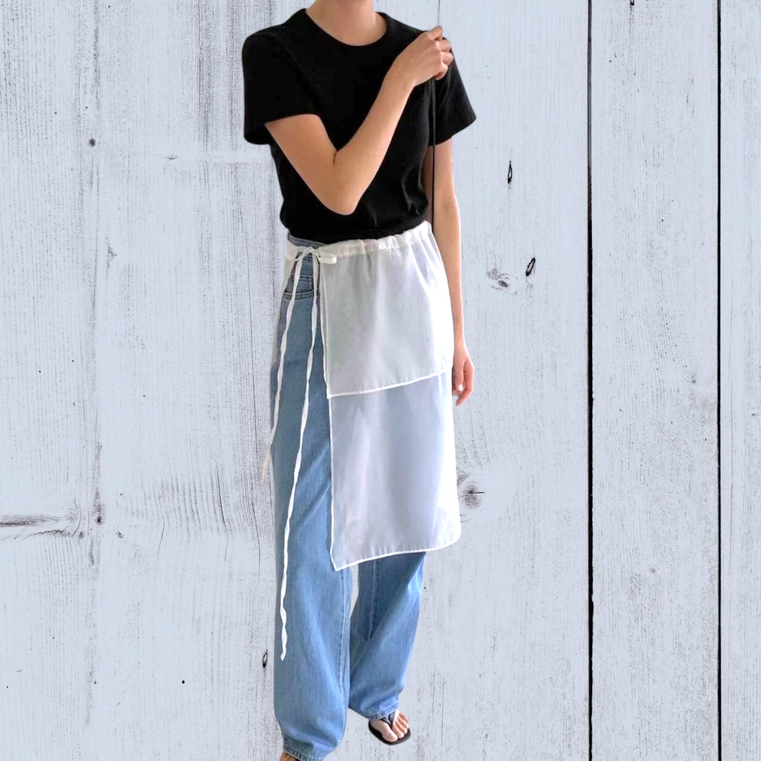 221199 紗質側綁繩裙