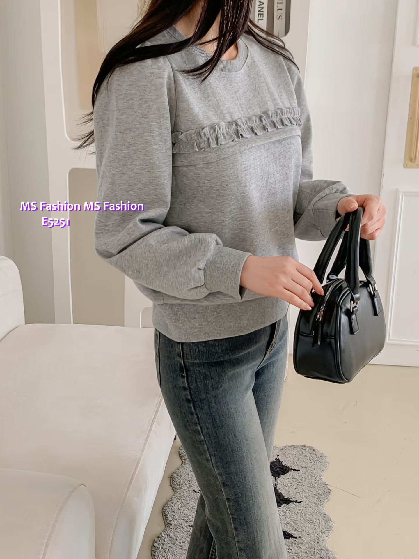 E5251 簡約有款ruffle top