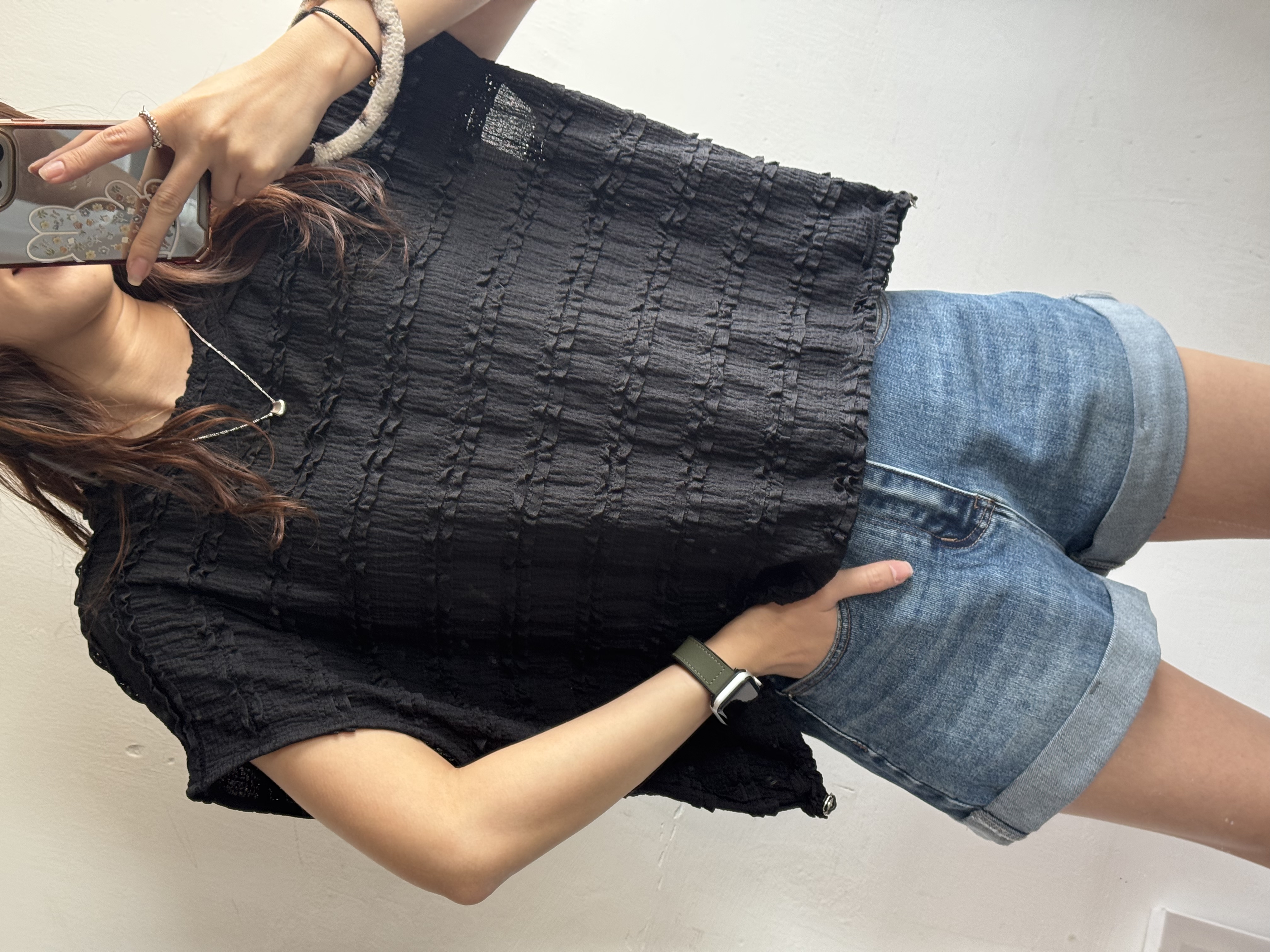 皺皺束腳blouse  