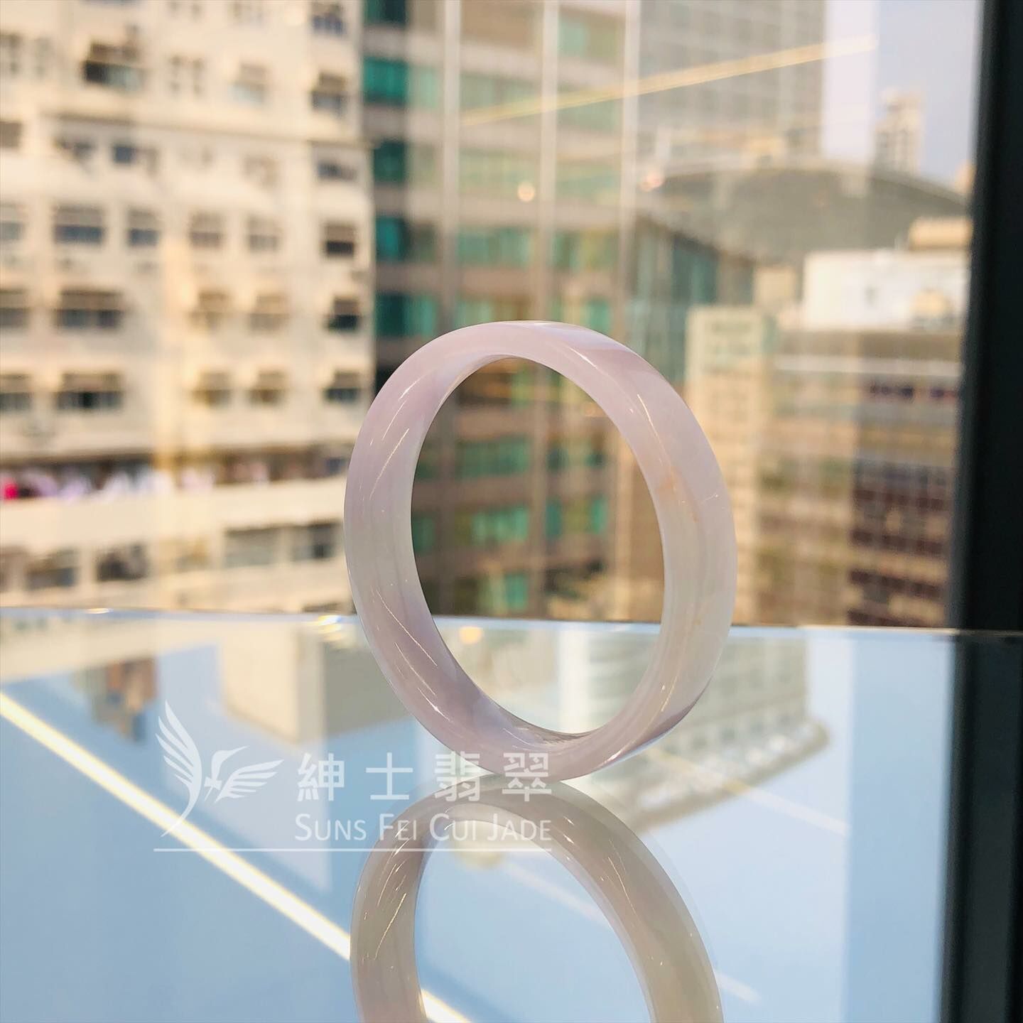 紫羅蘭帶翡色方鐲48.5mm