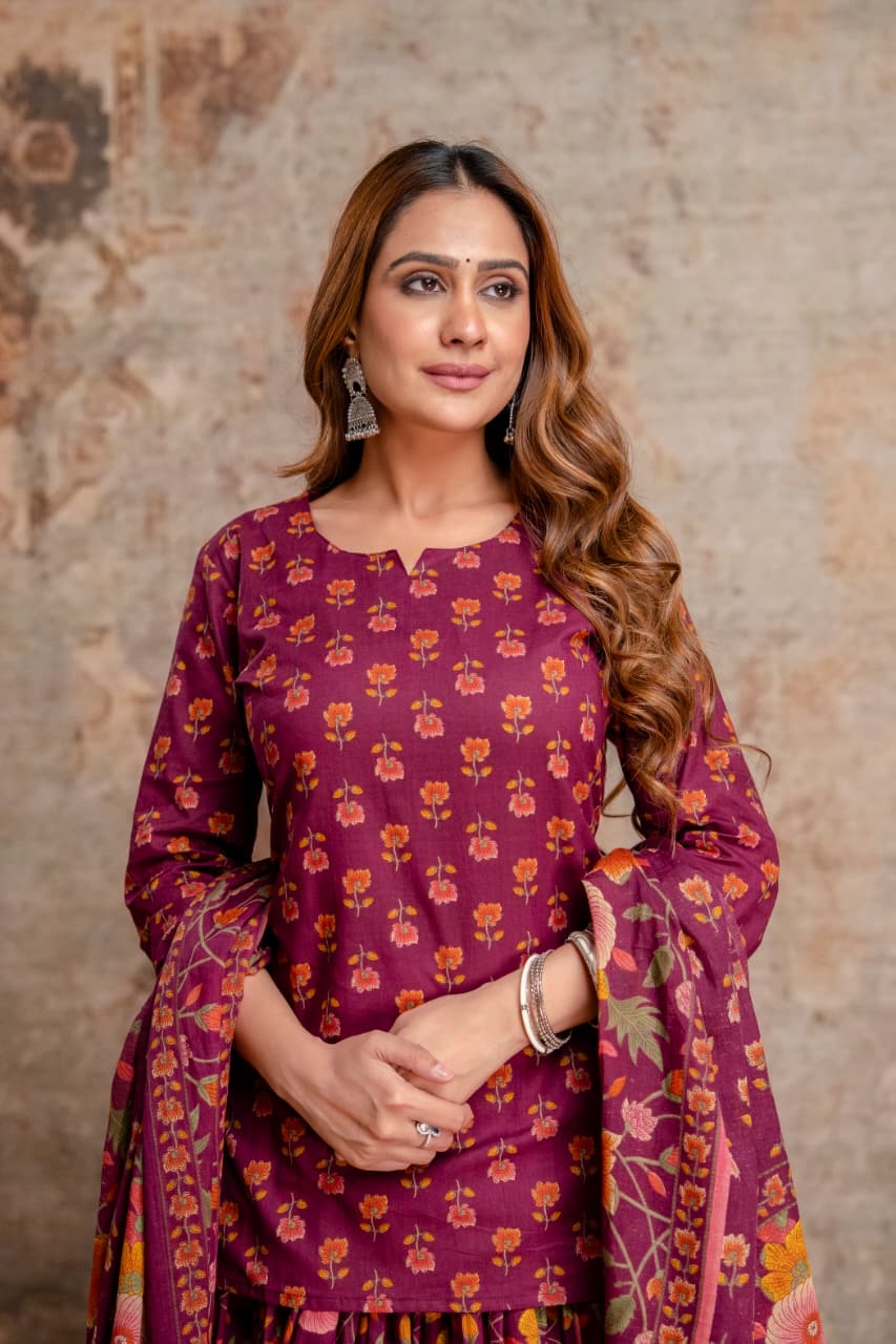 Gulbahar: Plum Blossom Gopi Set