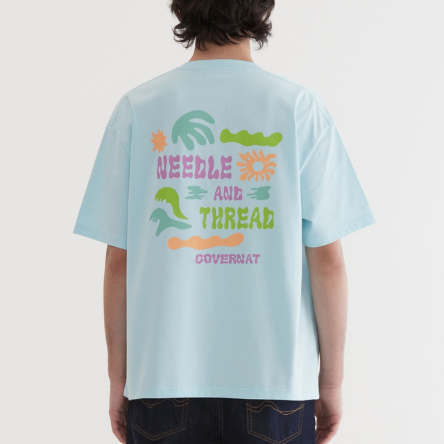 COVERNAT] Cool Cotton Doodle Tropical Graphic T-shirt (3色