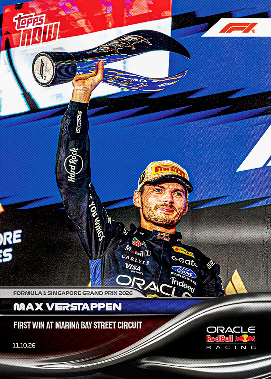 Max Verstappen - 2026 F1 Topps NOW® #67 Singapore GP 贏車卡【團購】
