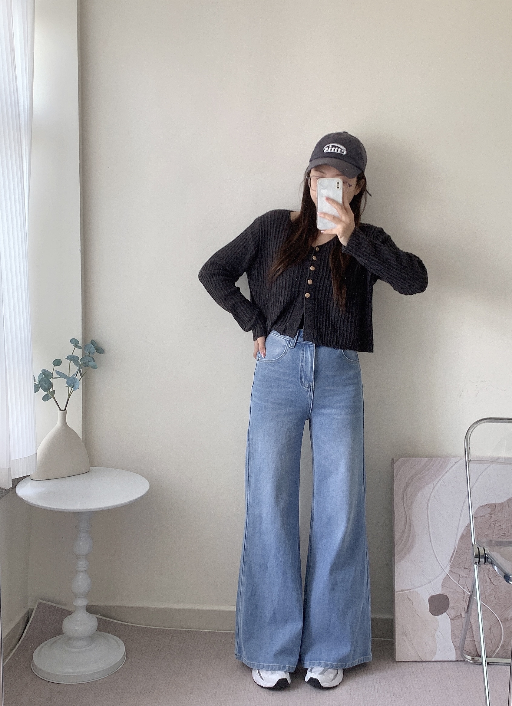 藍藍筒喇叭牛仔褲