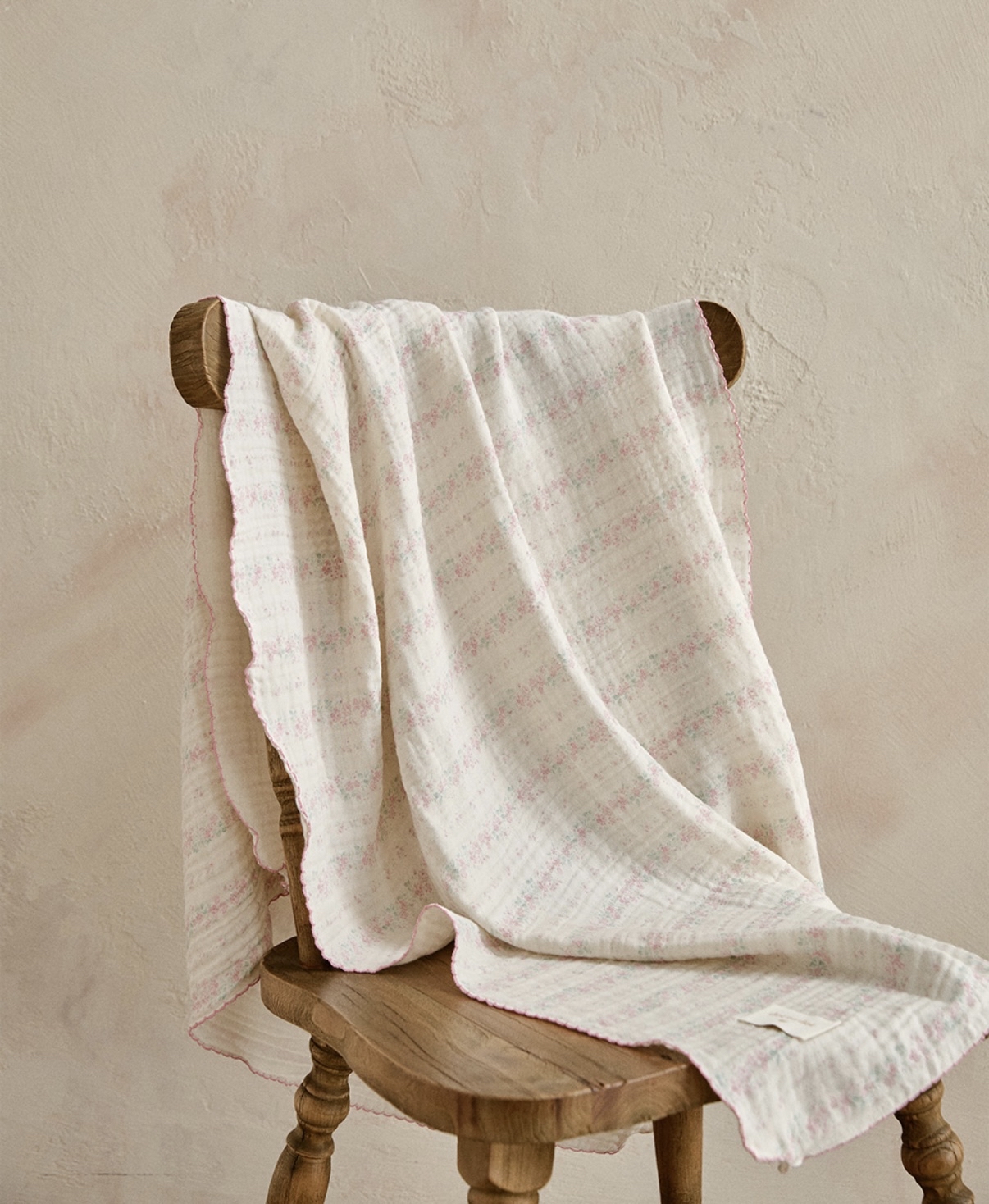 26S/S DTD Flora碎花溫馨系列-棉紗輕薄蓋毯 (M/L)