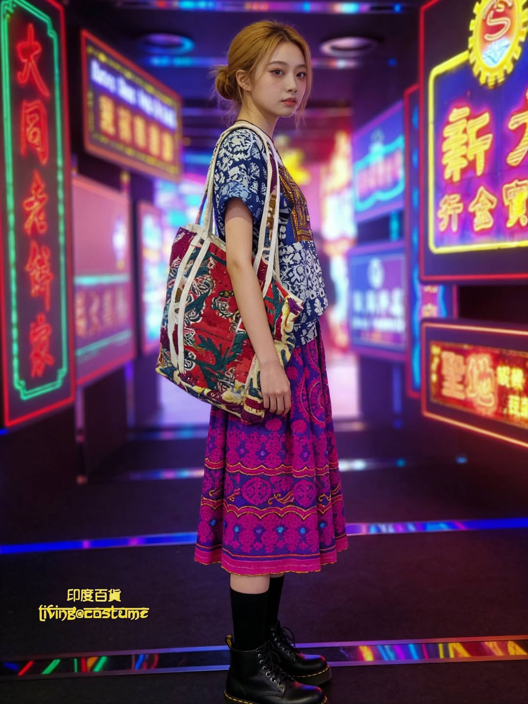 印度古布剌繡 tote bag