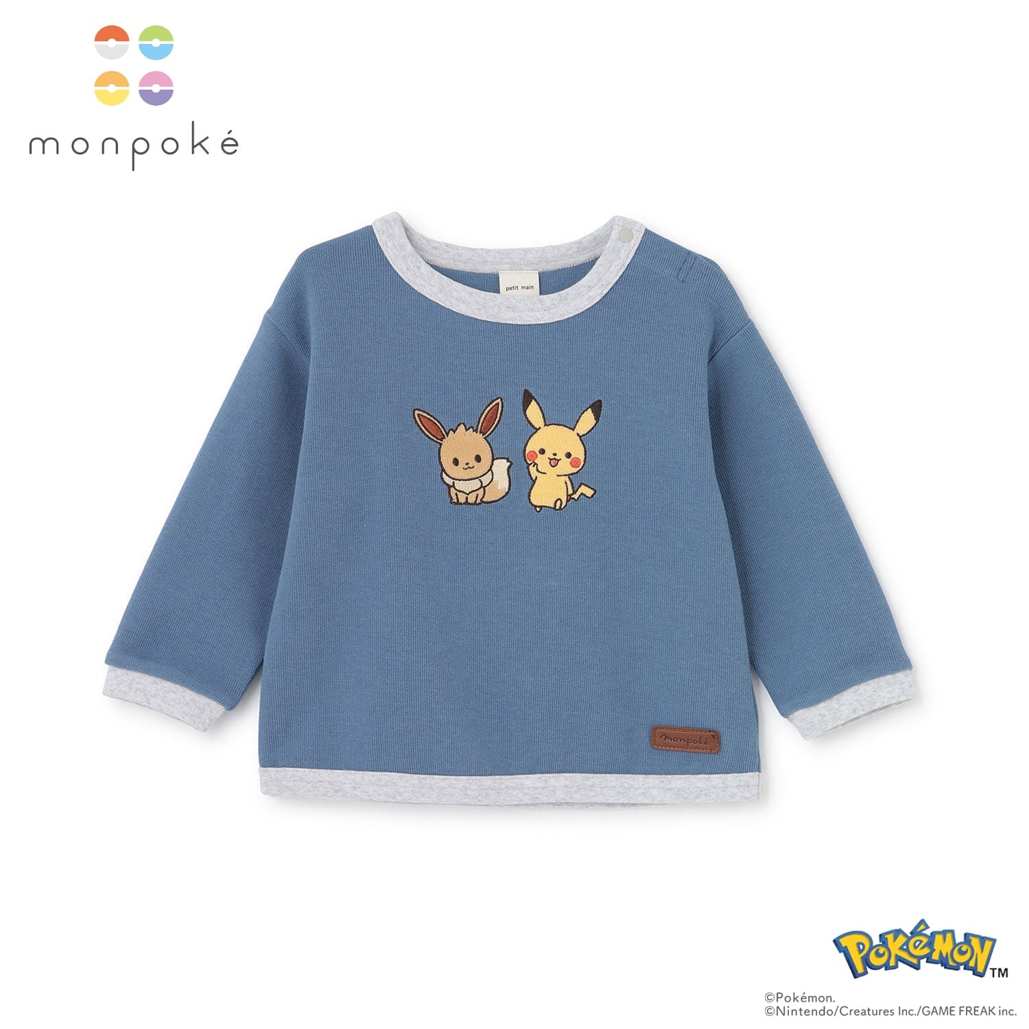 🆕【⭐訂購⭐】🇯🇵日本直送 🌀#Pokemon Monpoke系列 貼花長袖Tee［4款選］🌀  [ELJA-0078]