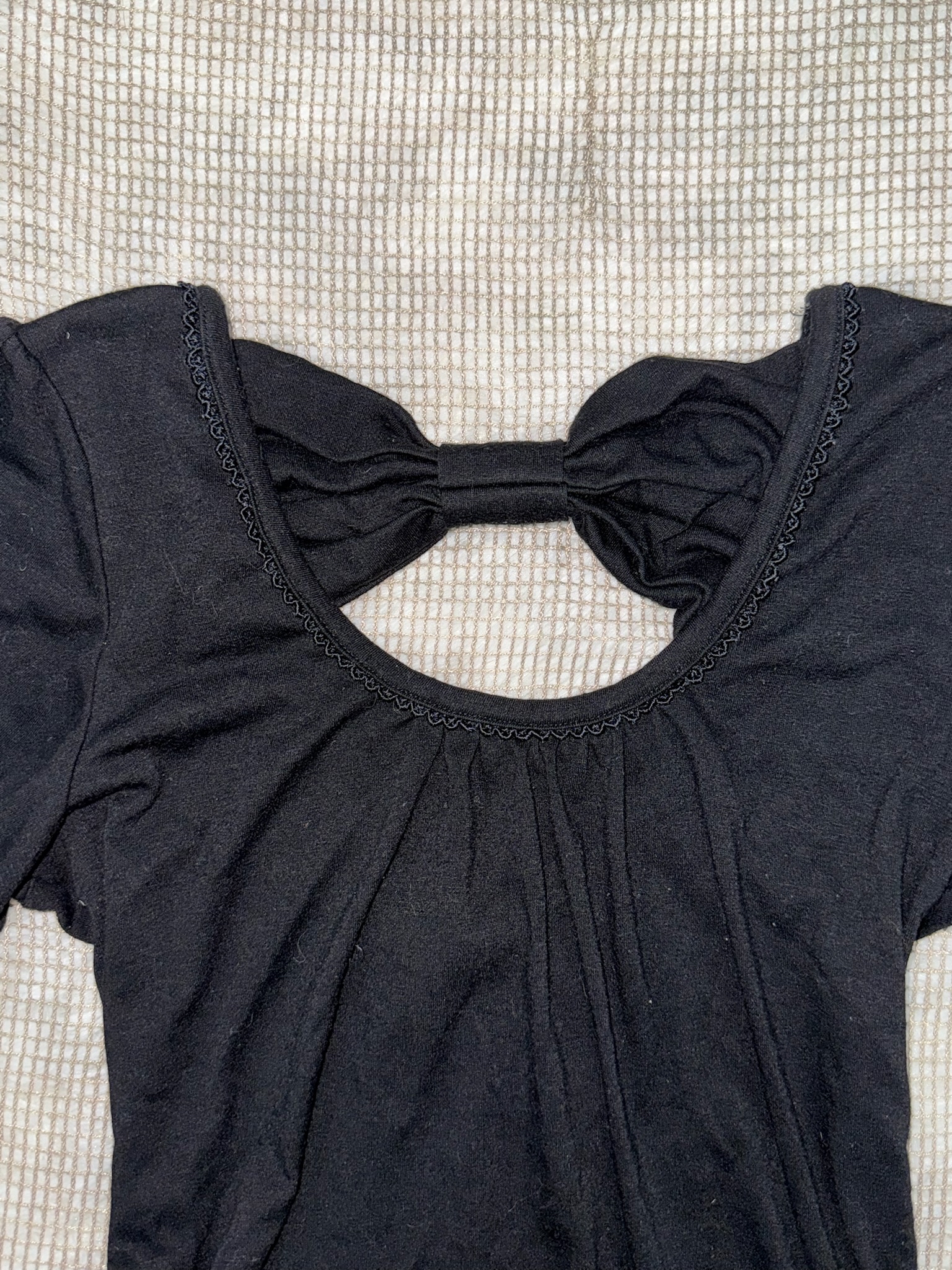 Black Big Bow back Side Top