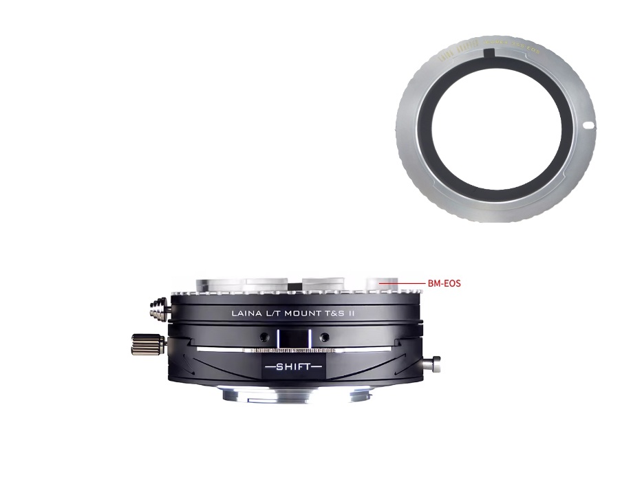 LAINA Lens Mount Double Adapter,Zeiss Ikon Icarex BM 35S Lens And Canon EOS (EF / EF-S) D/SLR Lens To Leica L-Mount Alliance (TL/SL) Mirrorless Cameras Tilt & Shift II 移軸、平移組合金屬接環