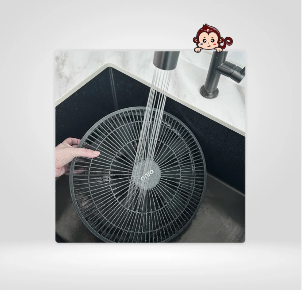 EZ88 12" BLDC Motor 3D Osc Air Circulator with Remote Control (Grey), Twist & Release Fan Head