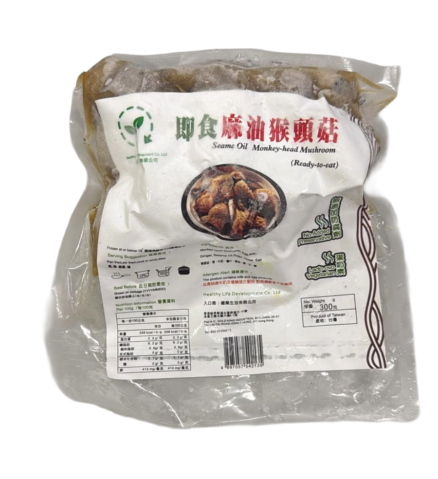 健樂-即食麻油猴頭菇 (蛋奶素) 300g/ Sesame Oil Monkey-head Mushroom (Ready-to-eat) (Lacto-Ovo) 300g