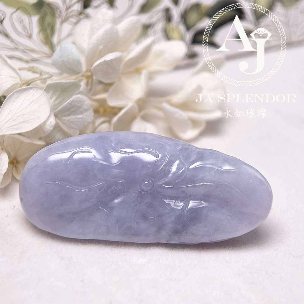 JN-762 天然翡翠A玉 冰潤紫羅蘭鳳凰吊墜