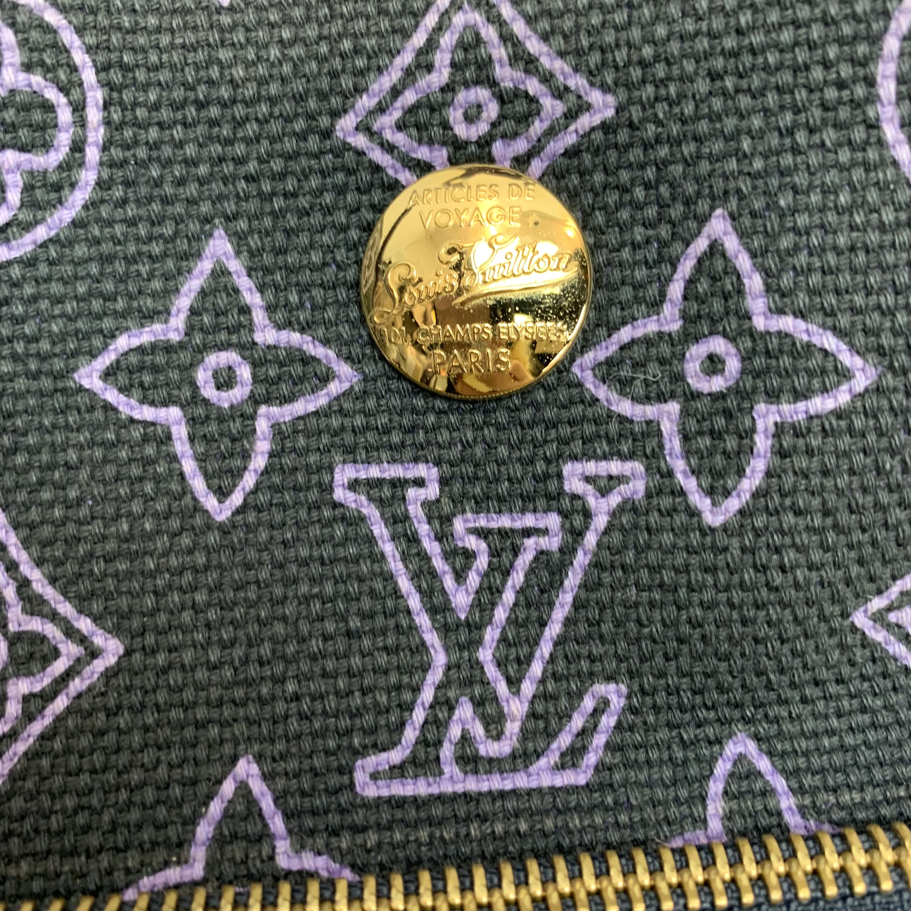 💜中古包 LV紫色老花 GM手袋