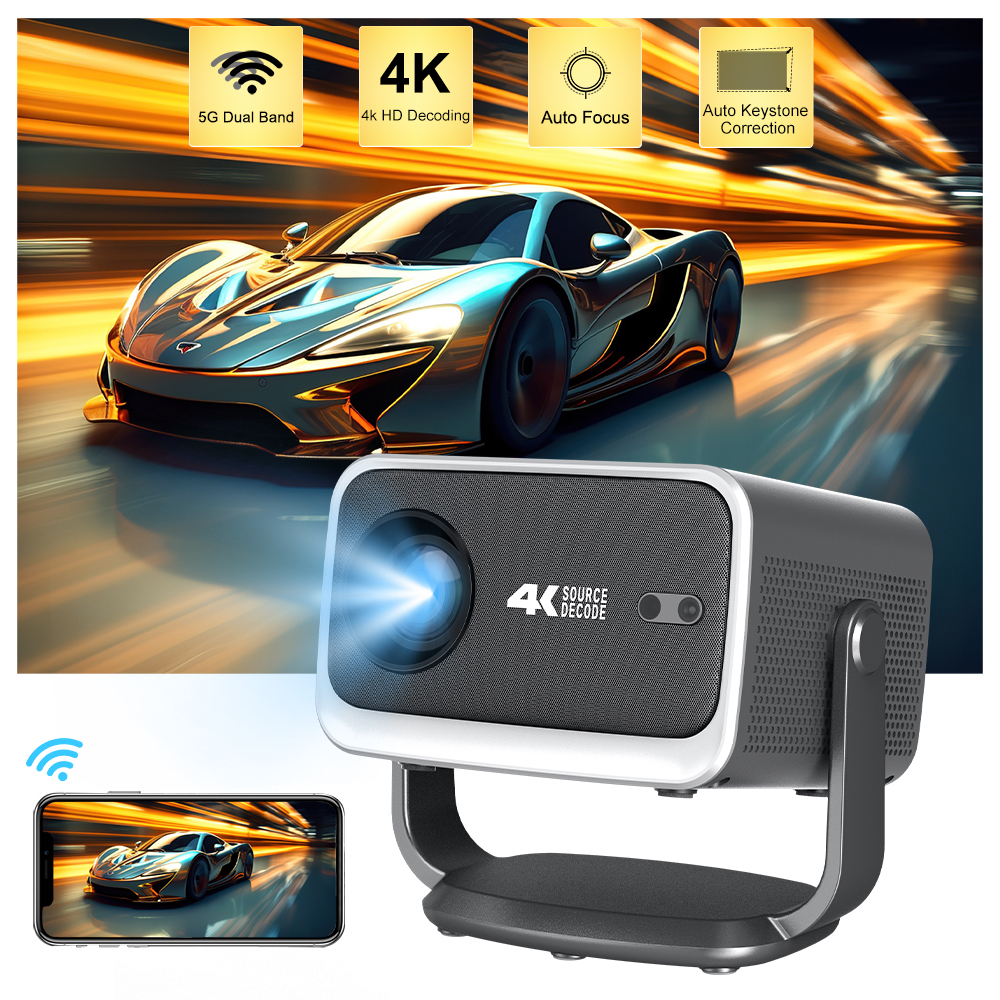 SAPPHIRE P20Ultra 智能投影機｜1080P全高清 升級版800ANSI流明｜電動對焦×4D梯形校正｜Android TV13.0系統｜WiFi6/藍牙5.4｜360°立體聲｜家用辦公影院投影機