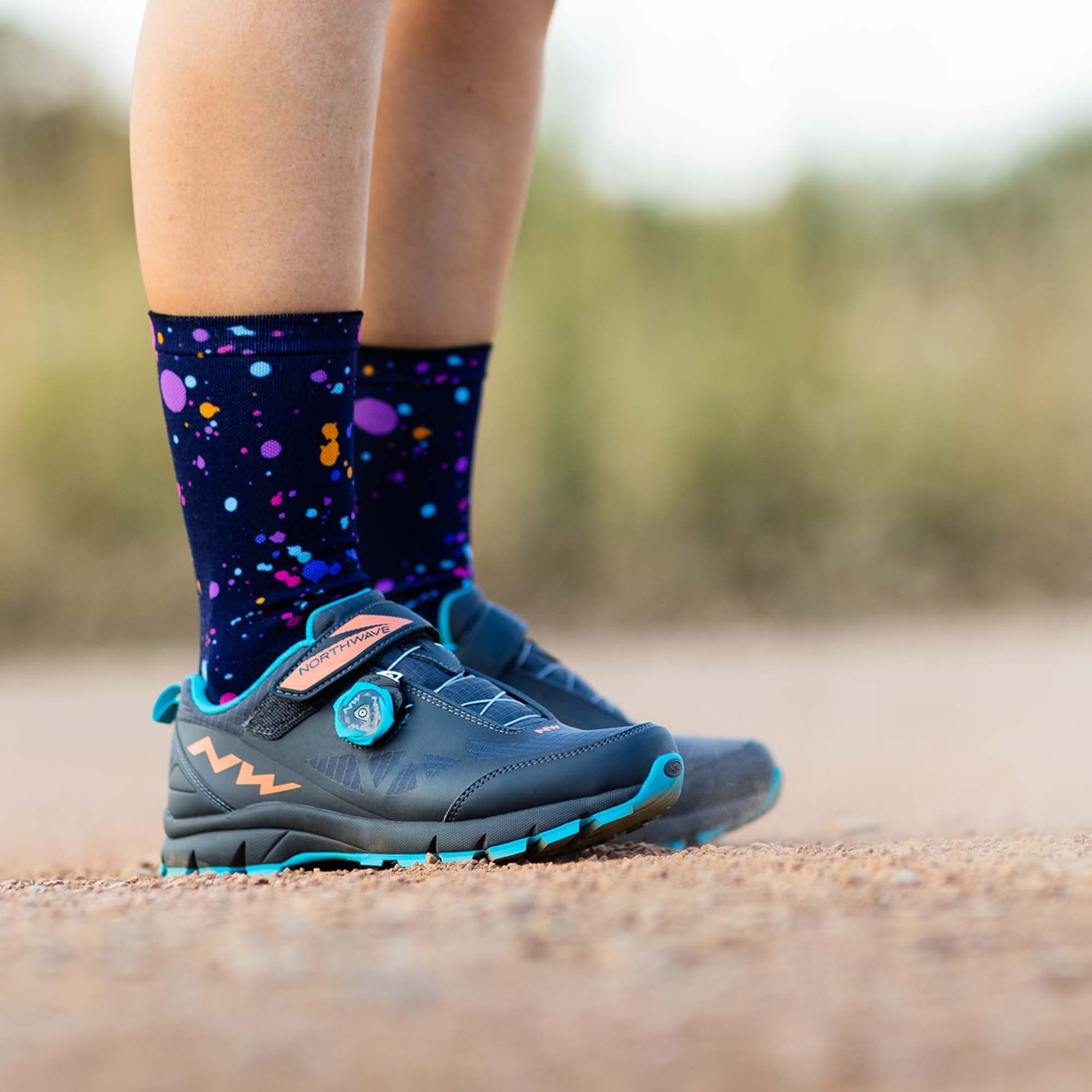 Sox Purple Splash Casual Crew Socks