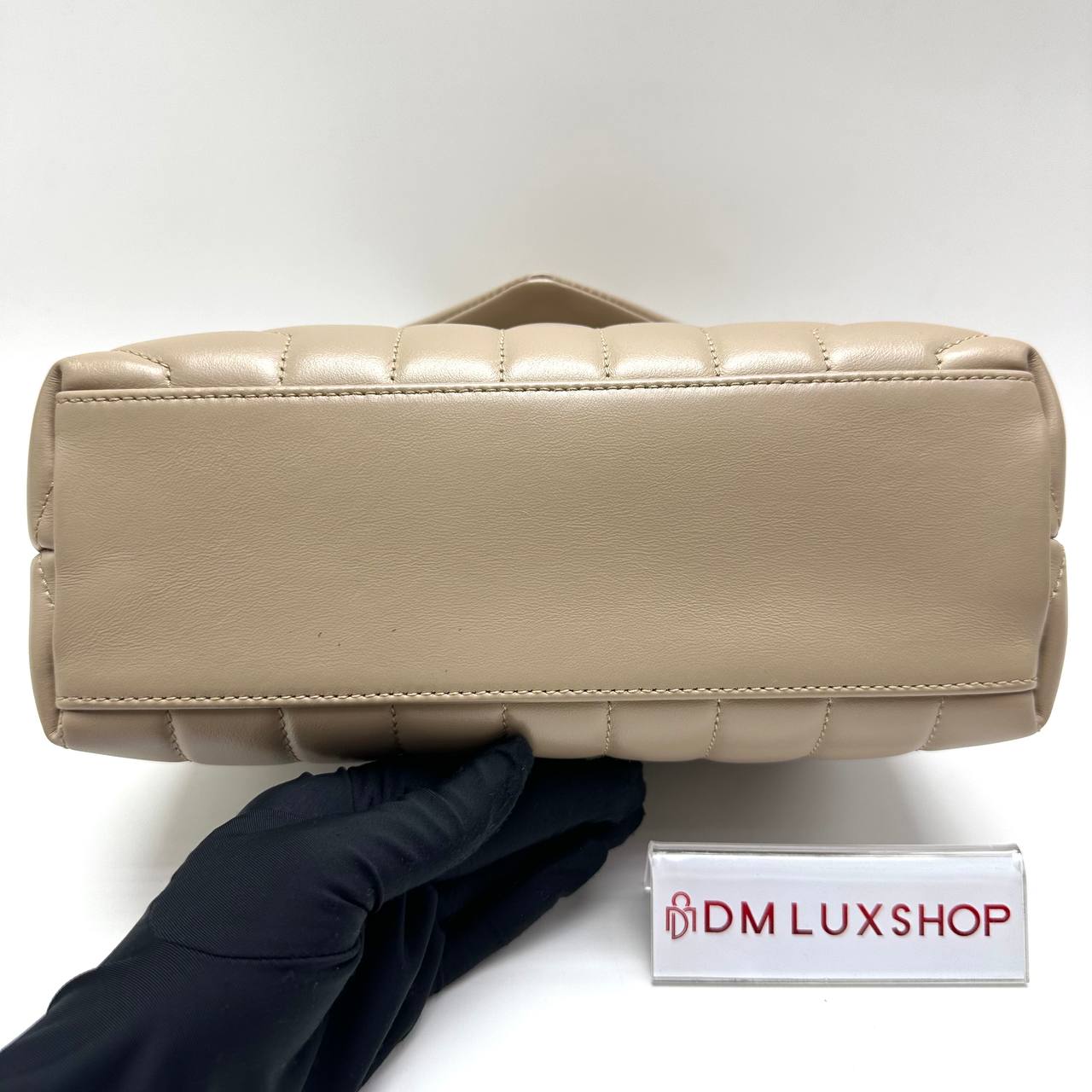 YSL Beige Loulou Shoulder Bag GHW