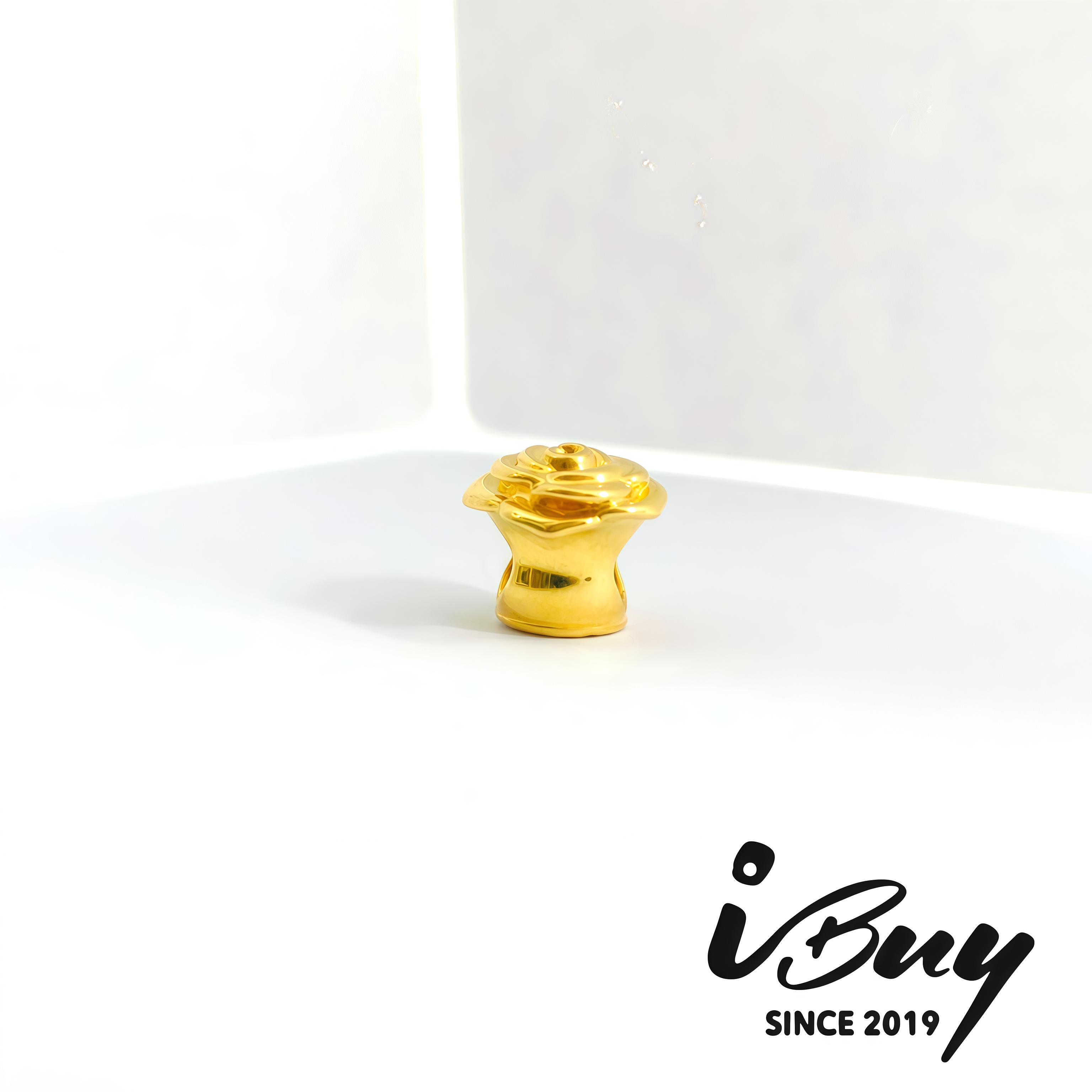916 HARD GOLD ROSE BEAD 916 硬金 玫瑰花串咀